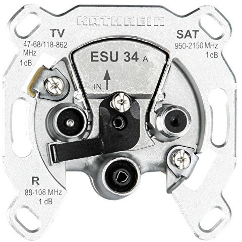 Kathrein ESU 34 Boîte à 3 Prises pour installations de câble numérique (TV/UKW/Satellite)