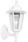 MiniSun | Traditional Style White Security Wall Lantern | Outdoor Wall Lights, Home Décor & Improvement Essential | Includes 6W LED Bulb