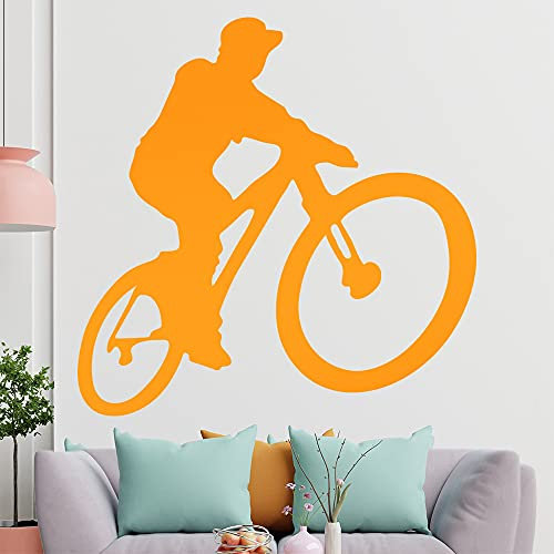 KIWISTAR BMX - Fahrer Silhouette fahren springen Wandtattoo in 6 Größen - Wandaufkleber Wall Sticker