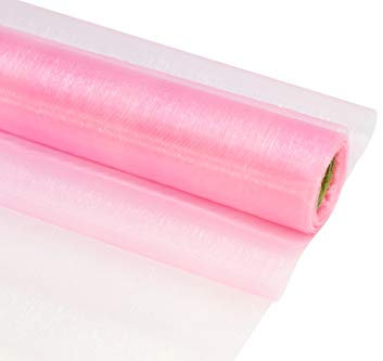Creativery 9m Rolle Organza 36cm (rosa 148) // Tischläufer Deko Stoff Band Hochzeit Tisch Schleifenband Floristik