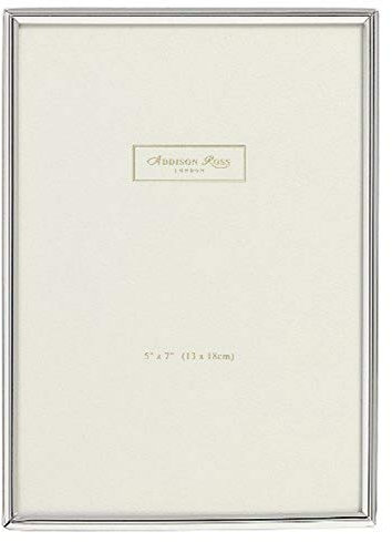 Addison Ross Photo Frame 4x6cm - Portrait or Landscape Display - Ideal Picture Frames for Gifting - Gift for Weddings, Birthday, Anniversary - Modern Design - Fine Silver - 5mm
