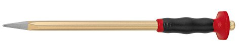 Rennsteig 3613060 Elektrikermeißel, 10 mm x 300 mm, spitz, achteckiger Schaft mit Händeschutz