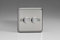 Varilight JSP252 V-Pro 2-Gang 2-Way Push-On/Off Rotary LED Dimmer 2 x 0-120W (1-10 LEDs)