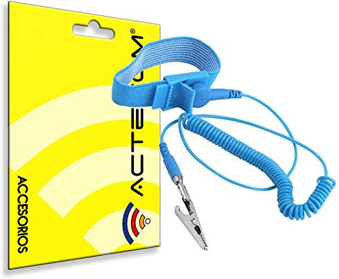actecom Pulsera antiestatica Ajustable Pinza Correa Cinta Anti Estatica PC Chip 2198
