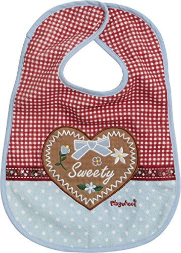 Playshoes 507126-374 Lätzchen mit Klettverschluss, Herzmotiv, 33 x 26 cm, hellblau