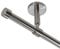 BASIT Gardinenstange Deckenmontage 1 läufig 400 cm lang Edelstahl Look Set Metall I 1-läufige Vorhangstange Deckenmontage Ø16mm I 120-600cm wählbar D11