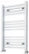 Nuie Radiator MTY108 | Modern Bathroom Vertical Square Heated Ladder Towel Rail, 800mm x 500mm, Chrome, Set of 2 Pieces