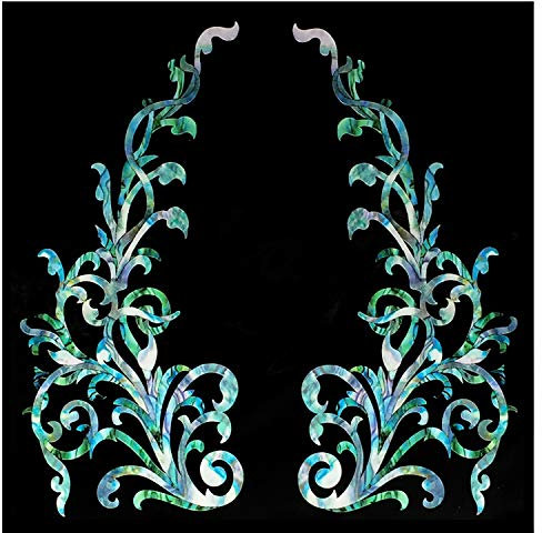 Inlay Stickers für Gitarren & Bass - Vintage Vines - Abalone-Mix (L&R)
