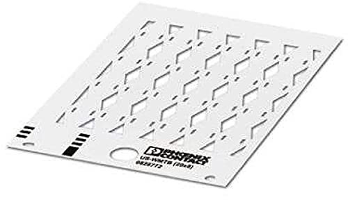 PHOENIX CONTACT US-WMTB (29X8) Kabelmarker, 13mm Kabeldurchmesser, 29mm x 8 mm Schriftfeldgröße, 24 Einzelschilder, Weiß, 10 Stück