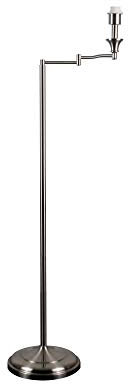 MiniSun | Modern Adjustable Swing Arm Floor Lamp Base in a Brushed Chrome Finish | Floor Lamps & Torchieres, Home Décor & Improvement Essential