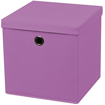 5 Stück Faltbox Rosa 28 x 28 x 28 cm Aufbewahrungsbox faltbar mit Deckel