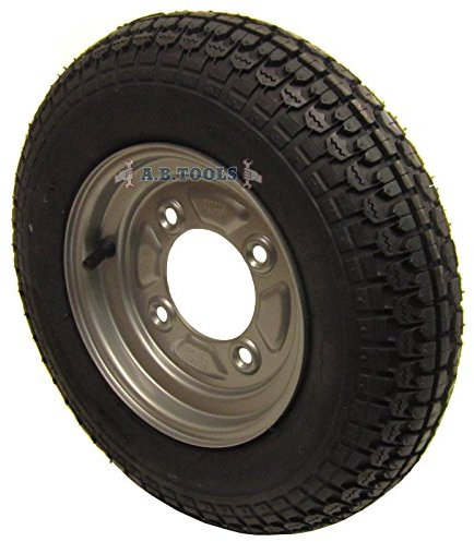 AB Tools Roue remorque & Tire 3.50-8 avec 115mm pour PCD, Daxara Erde 4 Plis TRSP12
