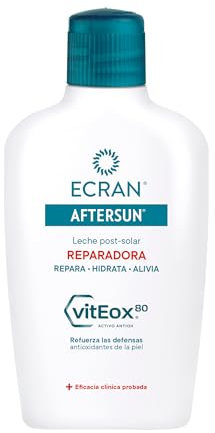 Ecran - Aftersun Leche Post Solar Reparadora para todo Tipo de Pieles, Hidrata, Calma, Alivia y Repara, Textura Ligera y Rápida Absorción, Fórmula con VitEox 80 - 200 ml