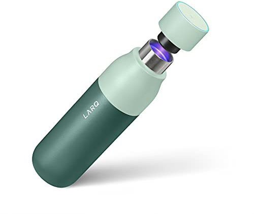 LARQ Bottle PureVis - Isolierte selbstreinigende Wasserflasche aus Edelstahl mit UV-Wasserreiniger, 500ml, Eucalyptus Green