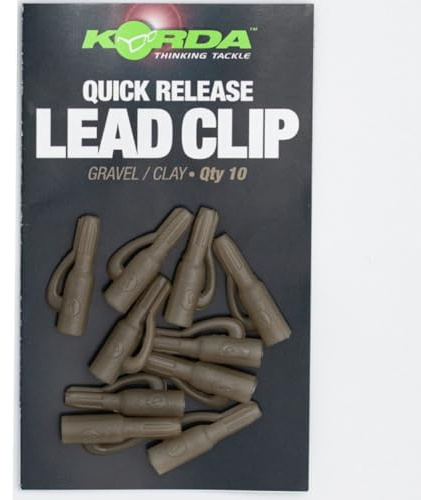 Korda Quick Release Lead Clips - 10 Bleiclips, Schnell Auslöser für Karpfenblei