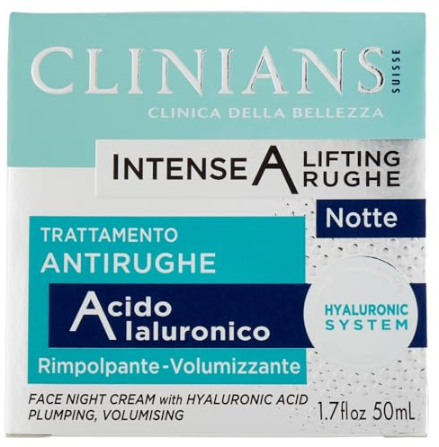 CLINIANS | Intense A Lifting Wrinkles Anti-Wrinkle Night Care, Dermatologisch Getestet, Made in Italy, 50 ml