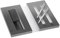 LAMY logo Set 899 aus rostfreiem Edelstahl in brushed: Kugelschreiber 206 Großraummine LAMY M 16 schwarz und Druckbleistift 106 mit Feinstrichmine LAMY M 40 (0,7 mm) - inkl. LAMY Lederetui schwarz