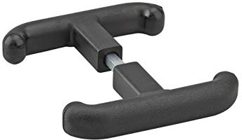 THIRARD - Ensemble de Poignées pour Porte de Garage - Type T - Carré 7 mm - Usage Pratique - Design Élégant - Finition Noir - Idéal pour Maison - Installation Facile