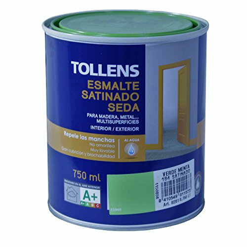 Tollens 8201 Esmalte al Agua Satinado, Verde Menta, 750 ml