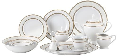 Lorenzo Amelia 57-Piece Dinnerware Set, Service for 8