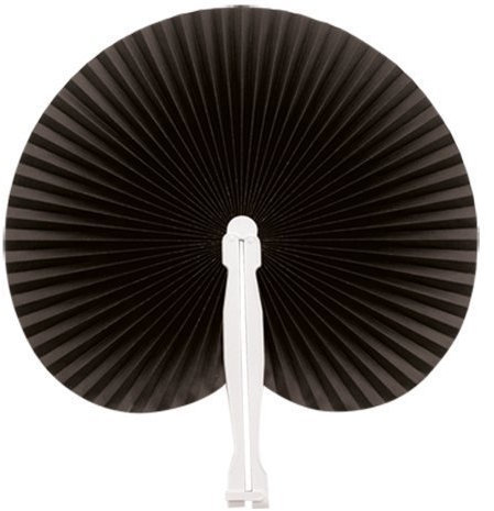 eBuyGB Pack of 10 Handheld Paper Fans Wedding Party Bag Favour (Black)