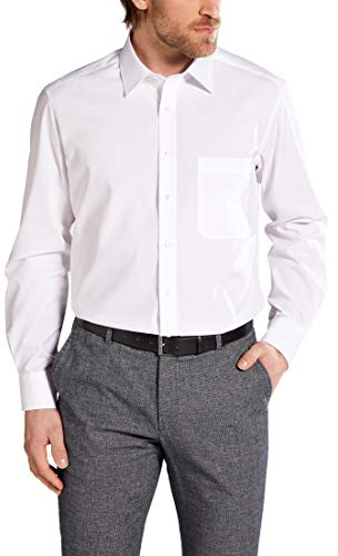 ETERNA Langarm Hemd COMFORT FIT Popeline unifarben- Gr. 39, Weiß