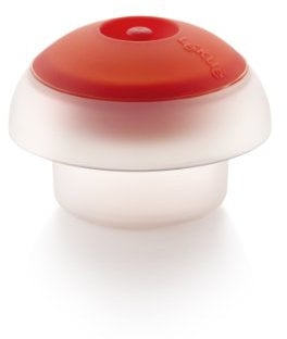 Lékué Molde Cocedor de huevos para microondas y baño maría, silicona platino Translúcido, Cilíndrico