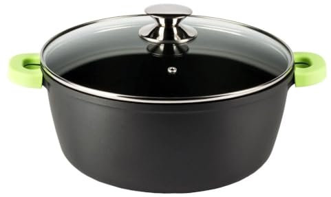 Vier 801-28 Olla Aluminio Fundido 28cm diámetro, Altura 12cm, Negro, 28 cm