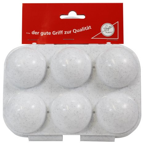 Eierträger 6-fach, granit-weiß - Sonja-PLASTIC - Made in Germany