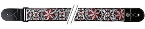 GEWA Fire & Stone 531066 Gitarrengurt Folklore Edition Jacquard Red White