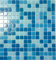 Poolmosaik Schwimmbadmosaik Glasmosaik blau mix vorderseitig Papier verklebt für Pool Mosaikstein Format in 20x20x4 mm Mattenmaß 327x305 mm - 1 Mosaikmatten = 0,1qm
