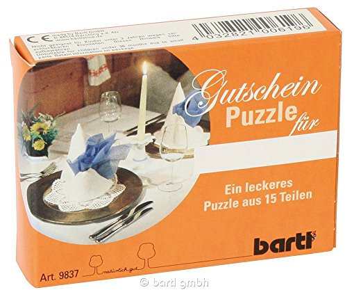 Bartl Holzpuzzle Gutscheinpuzzle Dinner Gutschein