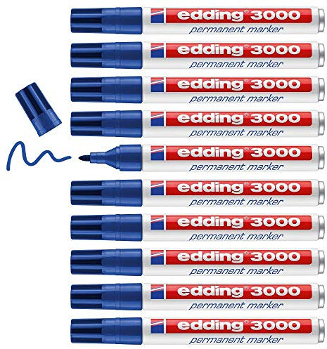 edding e3000 4-3000003 Permanentmarker Blau wasserfest: Ja