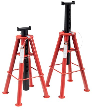 Sunex 1410 10-Ton, High Height, Pin Type, Jack Stands, Pair