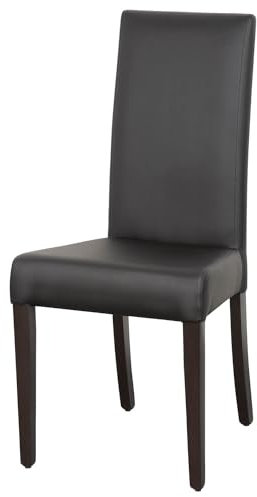 KEHO Esszimmerstühle 6er Set (ST22) - bis 120 kg - Aus massivem Buchenholz - Stühle Esszimmer - Fertig montiert (Wenge - Schwarz)