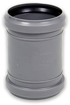 Eigenmarke HT-Abflussrohr Überschiebmuffe, PVC, DN 70, Grau, 1 Stück
