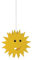 Massive Kinderzimmer-Holzpendelleuchte Smile, gelb, 60W gelb 37,3 x 38,0 x 11,0 cm