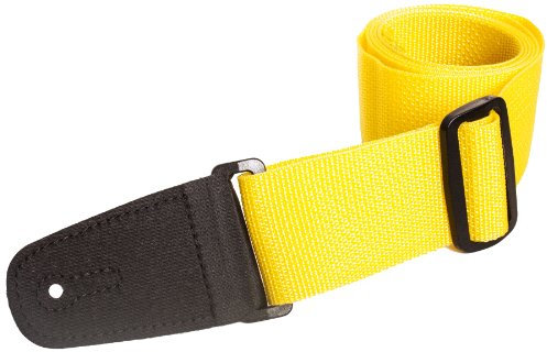 Henry Heller HPOLM-YEL Gitarrengurt aus veganem Nylon, 5,1 cm, Gelb