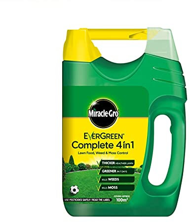 Evergreen Complete Grass Care. Garden Lawn Spreader. 4 in 1. Kill Moss & Weeds.