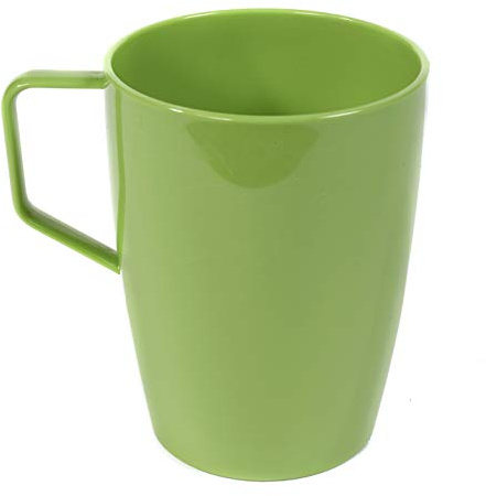 Harfield Apple Green Beakers Mugs (Pack of 4,280ml) Lightweight Virtually Unbreakable Polycarbonate Plastic