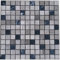 Marmor Mosaik Matte Grau/Schwarz 30x30 cm 8 mm Naturstein Fliesen M570