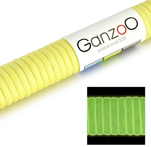 FLUORESZIEREND Paracord 550 Seil Für Armband, Leine, Halsband, Nylon-Seil 30 Meter, Gelb