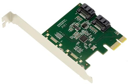 KALEA-INFORMATIQUE Scheda controller PCI Express PCIe 2X SATA 3 6G. Raid 0 1 SPAN. Flange a basso e alto profilo con chipset ASM1061R
