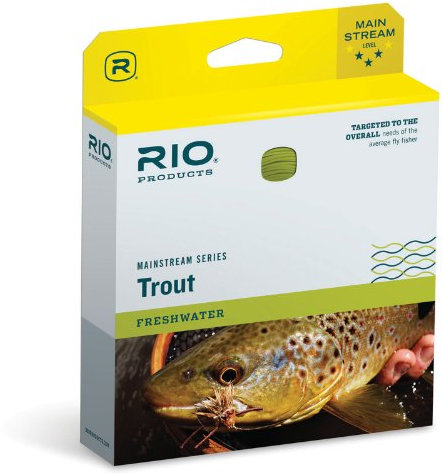 Rio Mainstream WF8F Zitronengrün #8 - Fliegenfischerei-Schnur, Floating, 24,4 m, 8E+1 feet, Lemon Green