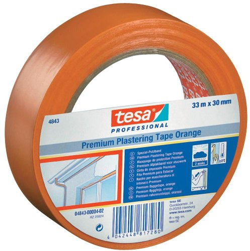 TESA 04843-00001-16 - Premium Putzband Serie 4843-33m x 75mm orange
