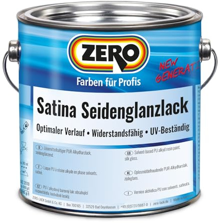 ZERO Satina Seidenglanzlack AF weiß 2,5 Liter