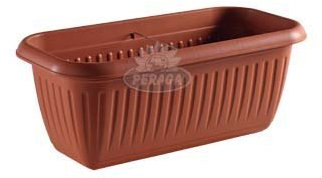 Stefanplast Fioriera Venezia rettangolare da 80 cm. Codice: 80011 Marrone