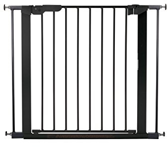 BabyDan Premier, Ohne bohren Treppenschutzgitter, 73,5-93,3 cm, Babygitter/Sicherheitsgitter, Metall, Schwarz, Hergestellt in Dänemark - (Haustiergitter/Hundegitter)