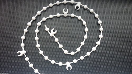Kette für Lamellenvorhang, 50 Clips, 89 mm, Weiß