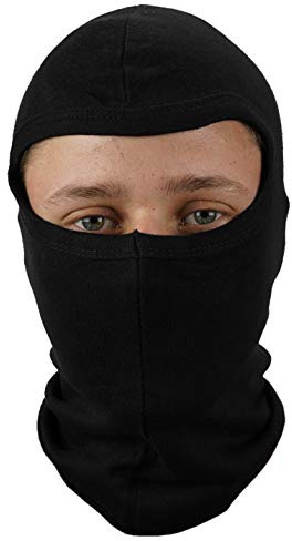 OnTour BLACK MOTORCYCLE SNOOD HELMET BALACLAVA